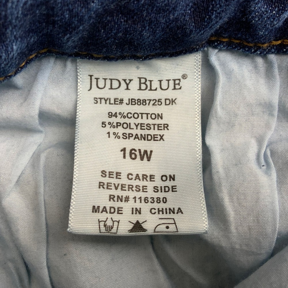 Judy Blue Womens High Rise Cargo Straight Leg Jeans Medium Wash Blue Utility - Picture 10 of 10